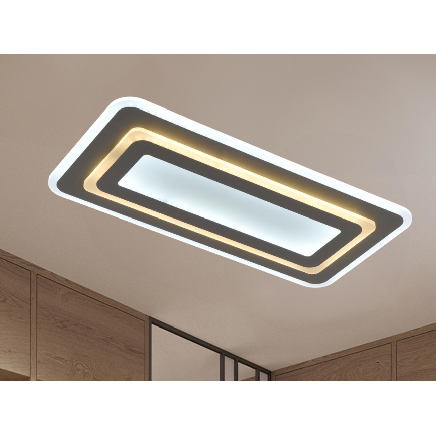 Plafonieră LED dimabilă LED/85W/230V 3000-6500K gri + telecomandă