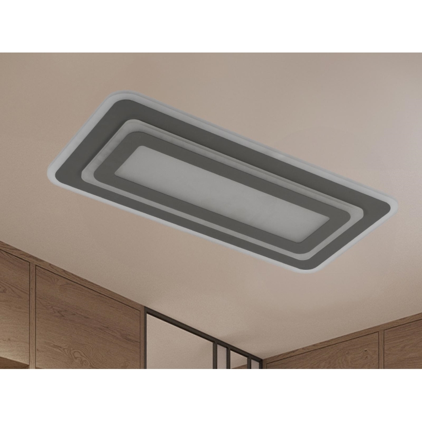 Plafonieră LED dimabilă LED/85W/230V 3000-6500K gri + telecomandă