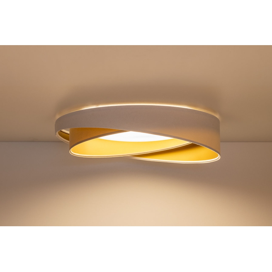 Plafonieră LED reglabilă SMART GALAXY MODERN, 24W/230V, 3000-6500K, Ø55 cm, alb/bej/auriu + telecomandă