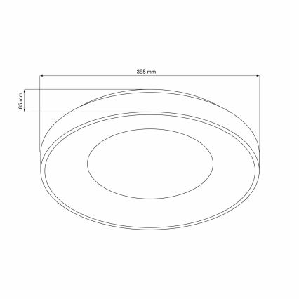 Plafonieră LED dimabilă de baie WITOLD LED/48W/230V pr. 38,5 cm 3000-6000K IP44 + telecomandă