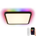 Plafonieră LED RGB+CCT dimabilă NEO LITE TUDO LED/50W/230V Wi-Fi Tuya negru Immax NEO 07167-B40 + telecomandă