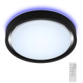 Plafonieră LED RGB dimabilă cu senzor Briloner 3227-015 TALENA LED/24W/230V negru + telecomandă
