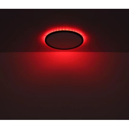 Plafonieră LED RGB dimabilă pentru baie Globo LED/18W/230V 3000-6000K IP44 negru + telecomandă