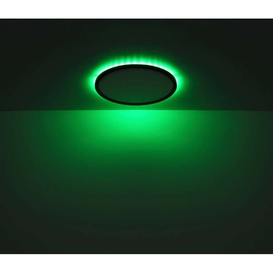 Plafonieră LED RGB dimabilă pentru baie Globo LED/18W/230V 3000-6000K IP44 negru + telecomandă