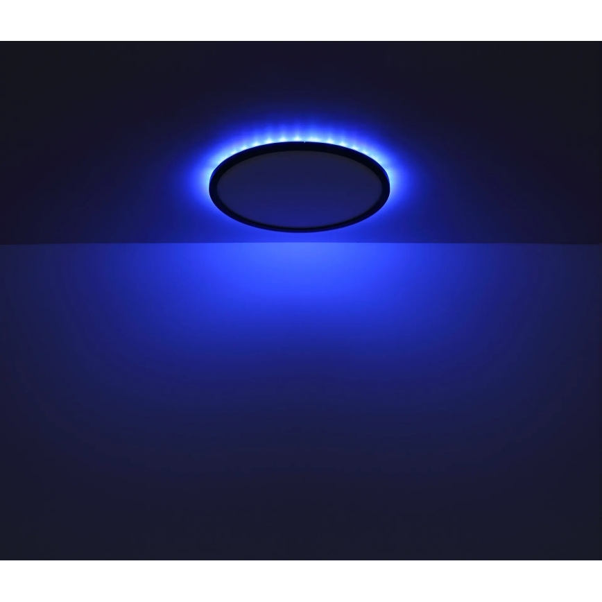 Plafonieră LED RGB dimabilă pentru baie Globo LED/18W/230V 3000-6000K IP44 negru + telecomandă