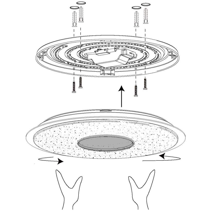 Plafonieră LED RGB dimabilă LANCIANO-C LED/38W/230V Eglo + telecomandă