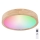 Plafonieră LED RGB dimabilă LED/24W/230V d. 40 cm stejar Globo + telecomandă