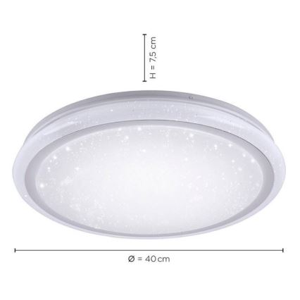 Plafonieră LED RGB dimabilă LUISA LED/28W/230V Leuchten Direkt 15220-16 + telecomandă