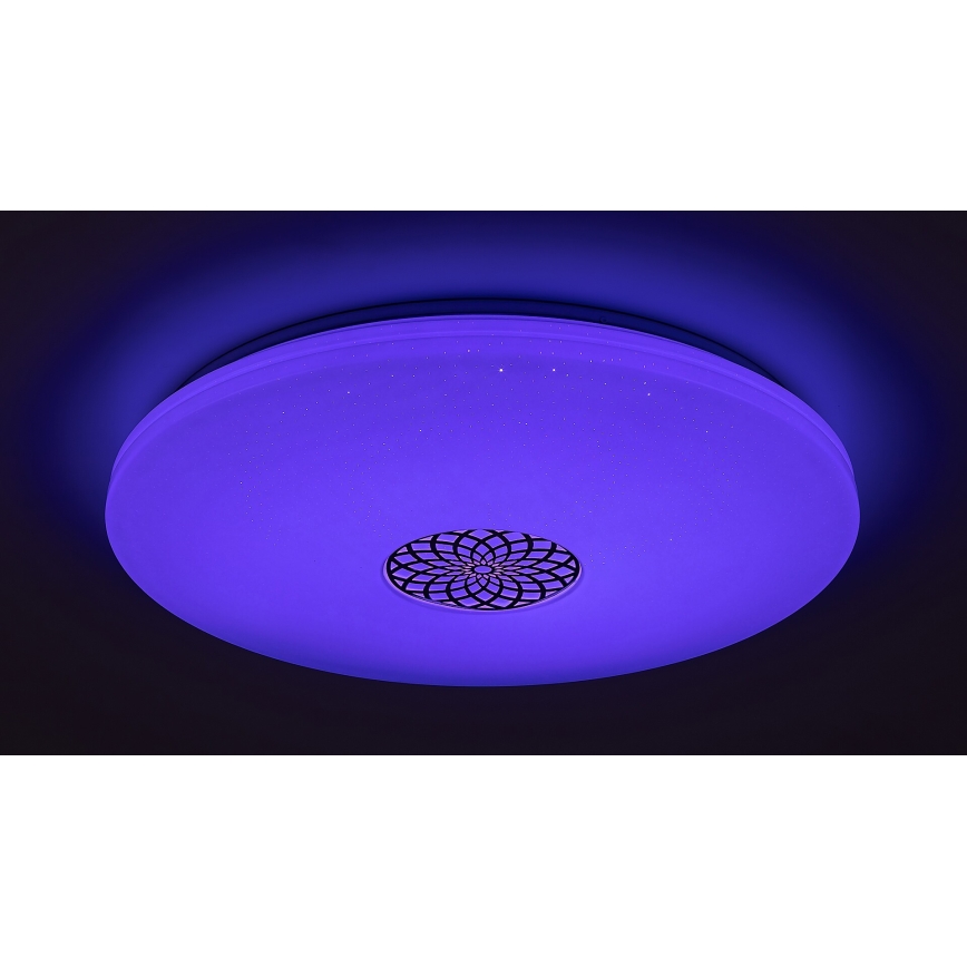 Plafonieră LED RGB dimabilă Rabalux LED/40W/230V Wi-Fi 3000-6500K Wi-Fi Tuya d. 60 cm + telecomandă