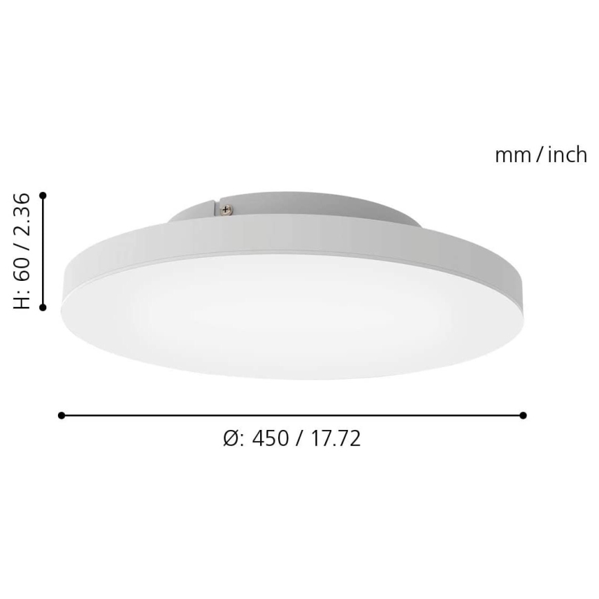 Plafonieră LED RGB dimabilă TURCONA-C LED/20W/230V Eglo + telecomandă
