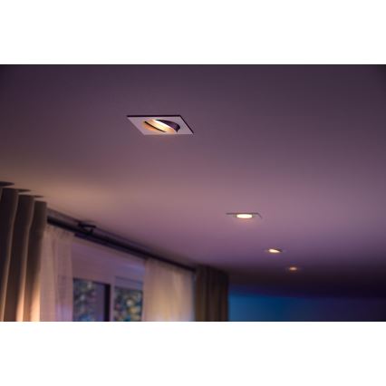 Philips 50551/31/P7 - LED RGB Lampă încastrată HUE CENTURA 1xGU10/5,7W/230/24