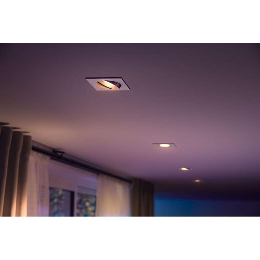 Philips 50551/31/P7 - LED RGB Lampă încastrată HUE CENTURA 1xGU10/5,7W/230/24