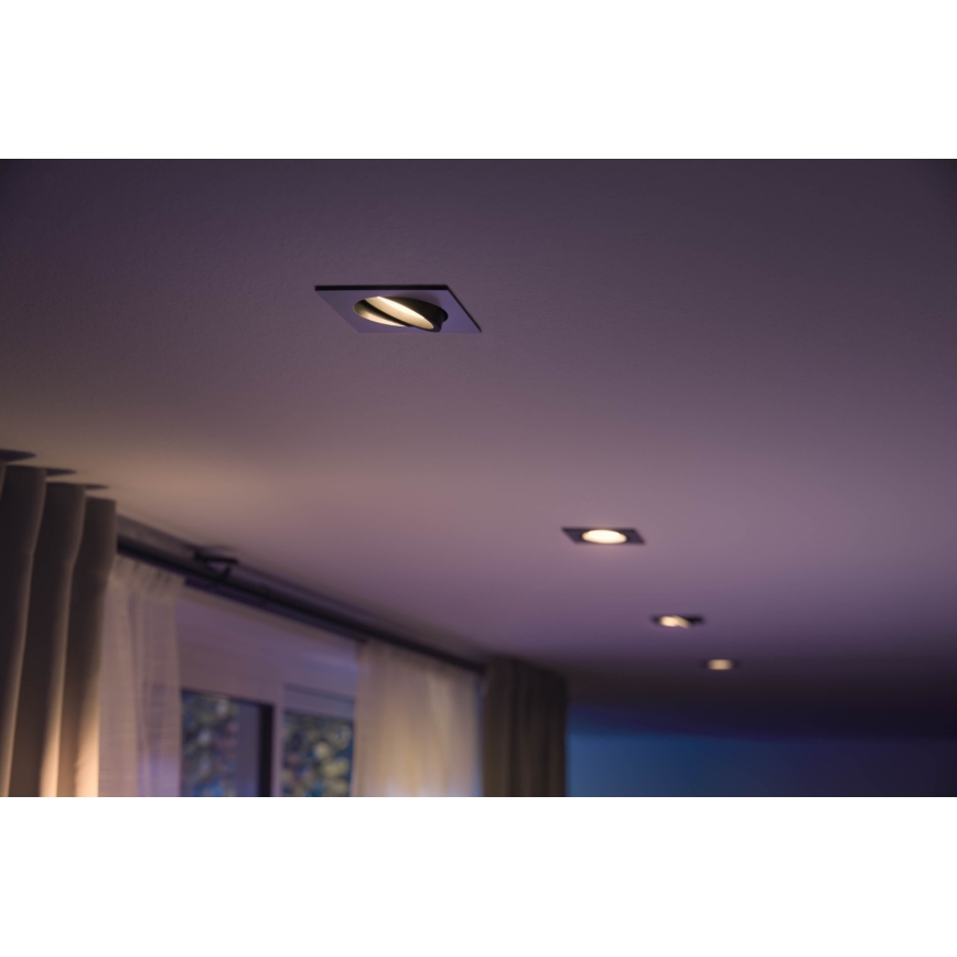 Philips 50551/48/P7 - LED RGB Lampă încastrată HUE CENTURA 1xGU10/5,7W/230/24