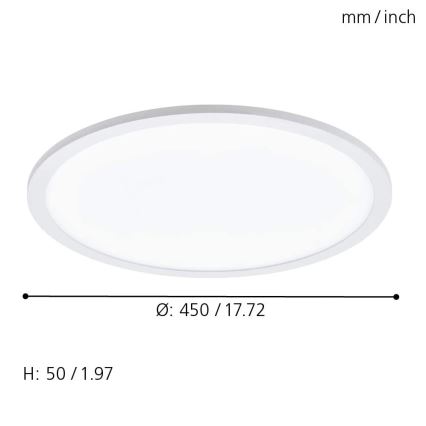 Plafonieră LED RGB SARSINA-C LED/21W/230V Eglo + telecomandă