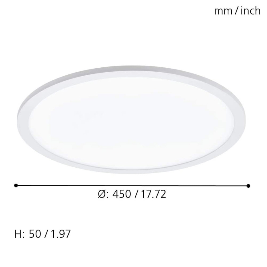 Plafonieră LED RGB SARSINA-C LED/21W/230V Eglo + telecomandă