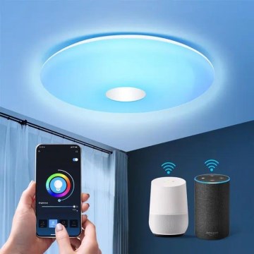 Plafonieră LED RGBW dimabilă Aigostar 18W/230V d. 34 cm Wi-Fi