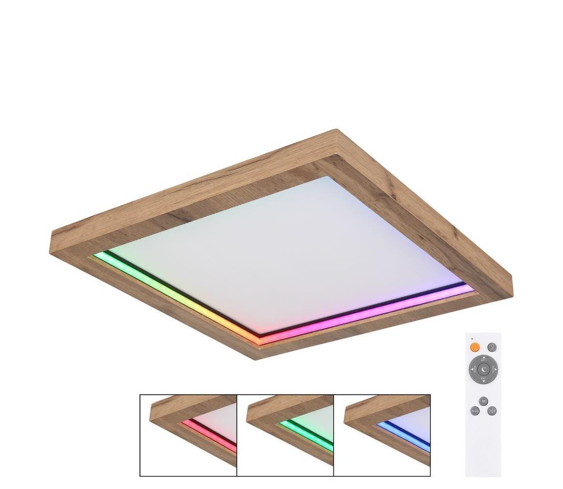 Plafonieră LED RGBW dimabilă BRANZA LED/24W/230V Globo 41374-24 + telecomandă