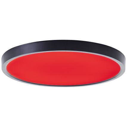 Plafonieră LED RGBW dimabilă Brilliant LOTTI LED/16W/230V 3000K d. 30 cm negru Wi-Fi Tuya + telecomandă