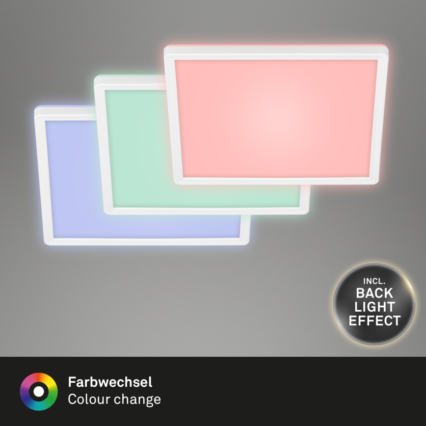 Plafonieră LED RGBW dimabilă Briloner 7090-416 SLIM LED/15W/230V + telecomandă