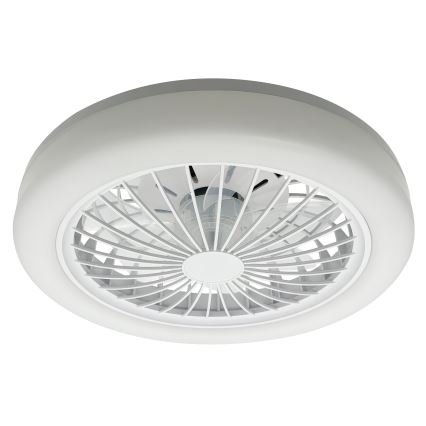 Plafonieră LED RGBW reglabilă cu ventilator ZAMBIA LED/24W/230V 3000-6500K albă + telecomandă