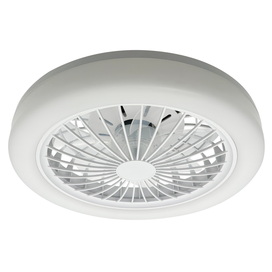 Plafonieră LED RGBW reglabilă cu ventilator ZAMBIA LED/24W/230V 3000-6500K albă + telecomandă