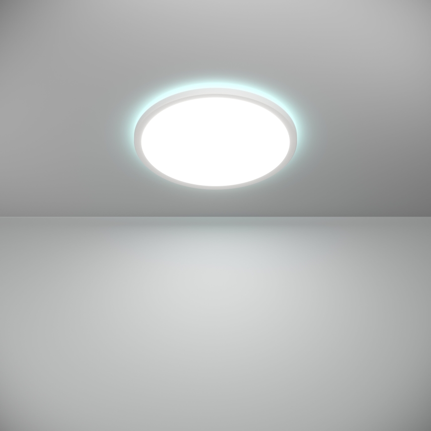 Plafonieră LED RGBW dimabilă de exterior Eglo LED/18,5W/230V 2700-6500K d. 38,9cm IP44 alb ZigBee