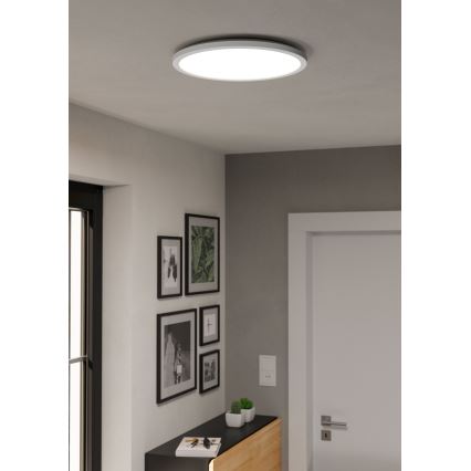 Plafonieră LED RGBW dimabilă de exterior Eglo LED/18,5W/230V 2700-6500K d. 38,9cm IP44 alb ZigBee