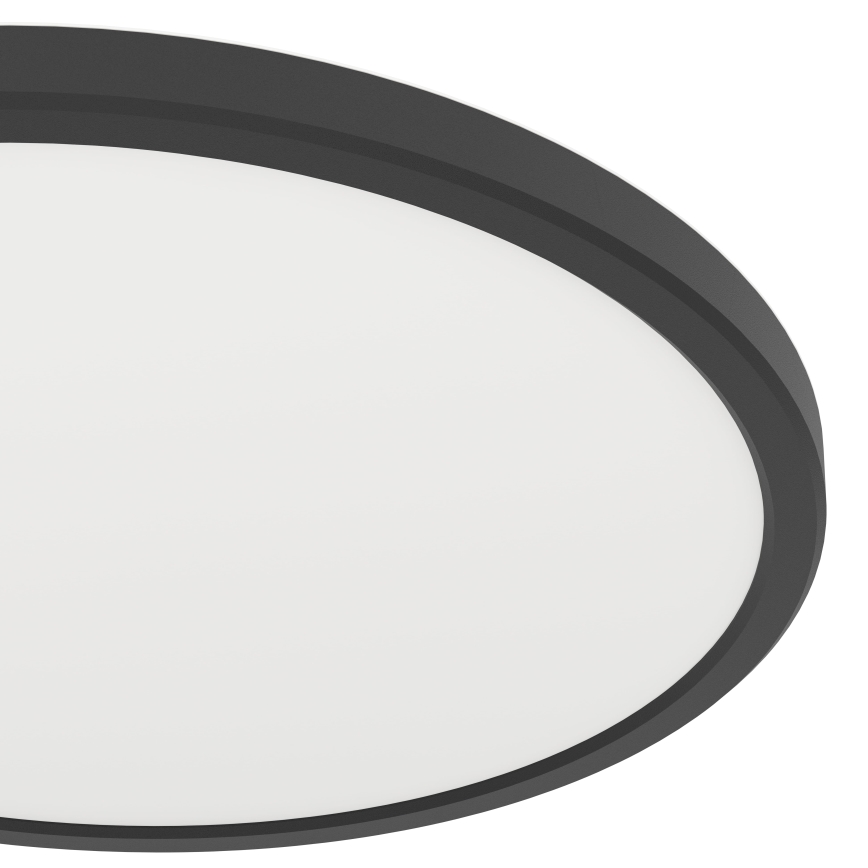 Plafonieră LED RGBW dimabilă de exterior Eglo LED/13,9W/230V 2700-6500K d. 30 cm IP44 negru ZigBee