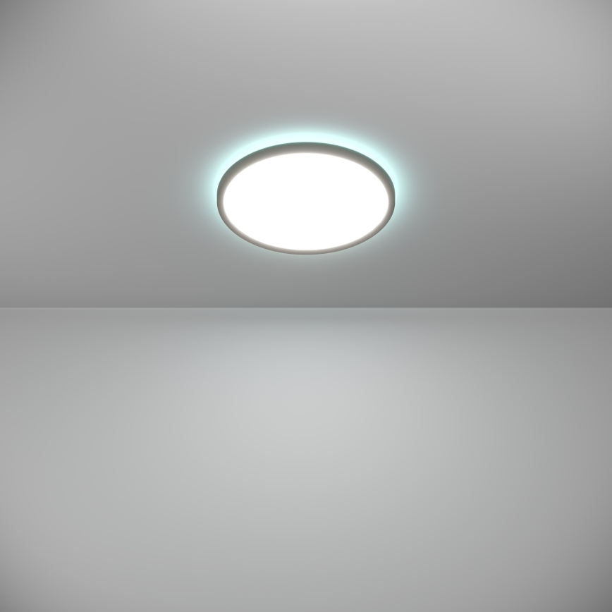 Plafonieră LED RGBW dimabilă de exterior Eglo LED/13,9W/230V 2700-6500K d. 30 cm IP44 negru ZigBee