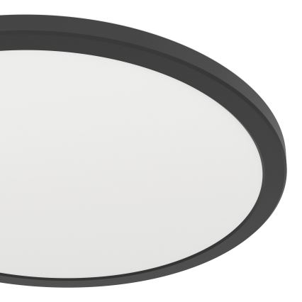 Plafonieră LED RGBW dimabilă de exterior Eglo LED/18,5W/230V 2700-6500K d. 38,9 cm IP44 negru ZigBee