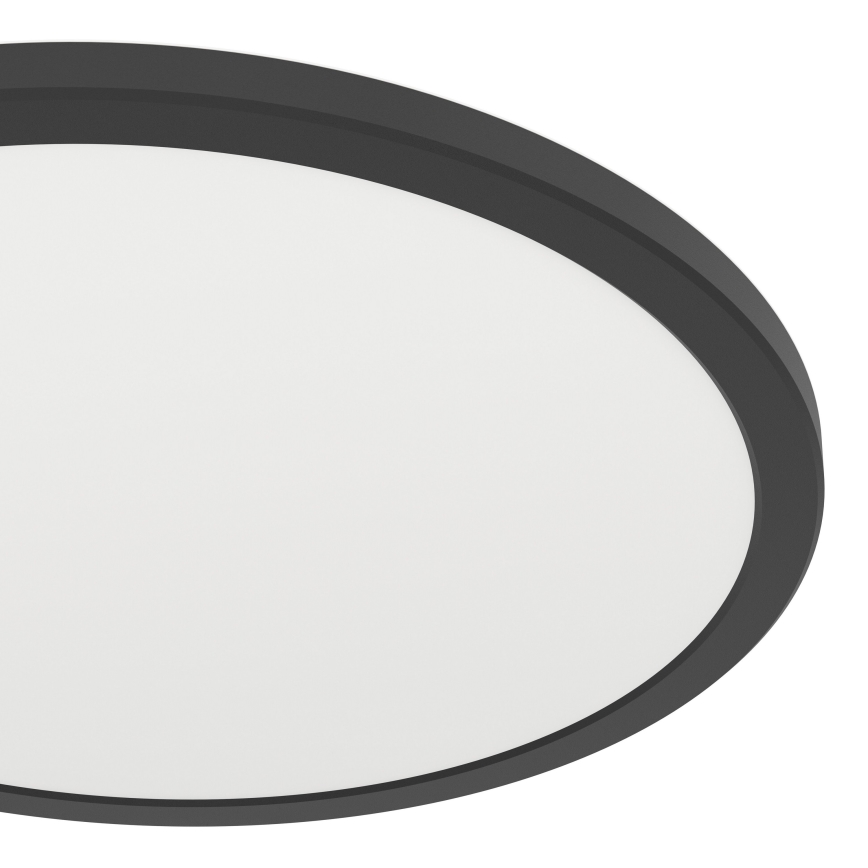 Plafonieră LED RGBW dimabilă de exterior Eglo LED/18,5W/230V 2700-6500K d. 38,9 cm IP44 negru ZigBee