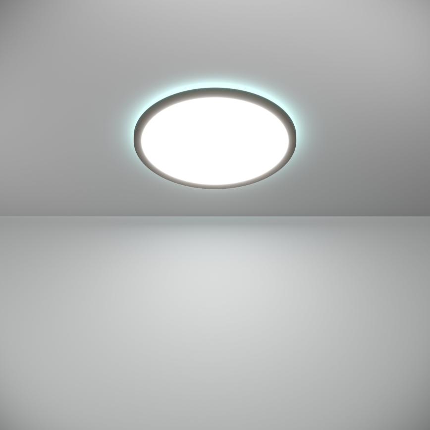 Plafonieră LED RGBW dimabilă de exterior Eglo LED/18,5W/230V 2700-6500K d. 38,9 cm IP44 negru ZigBee