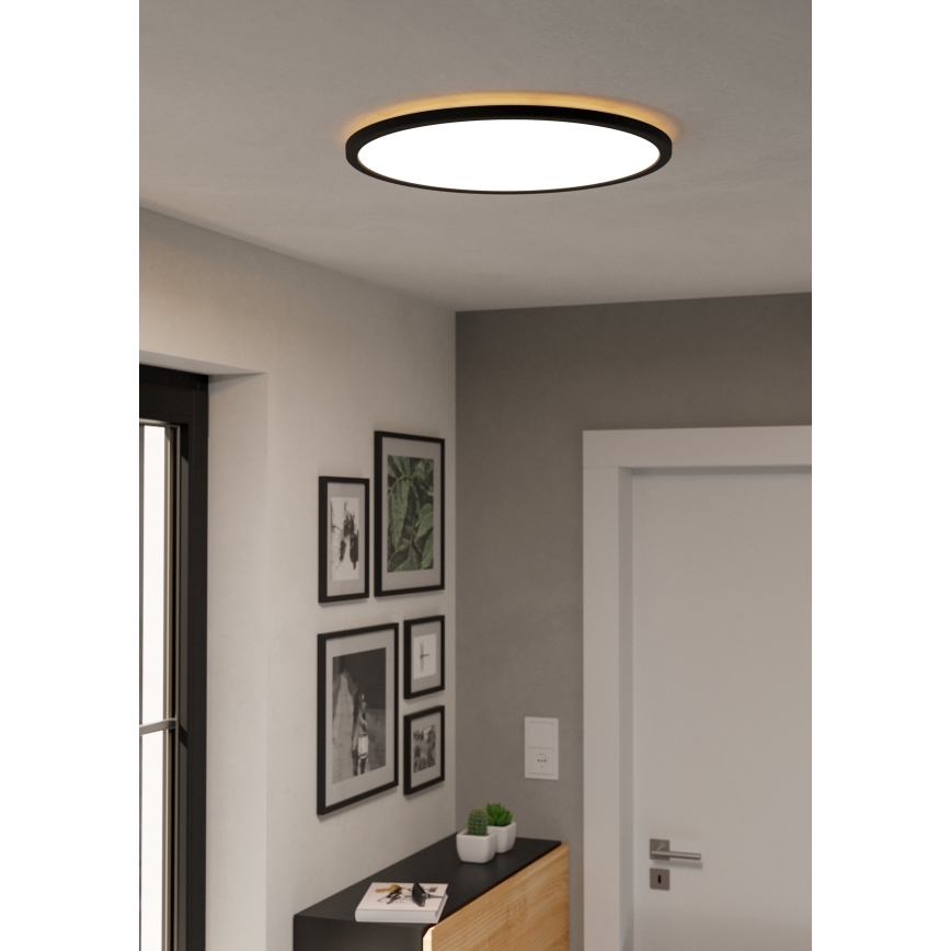 Plafonieră LED RGBW dimabilă de exterior Eglo LED/16,8W/230V 2700-6500K d. 50 cm IP44 negru ZigBee