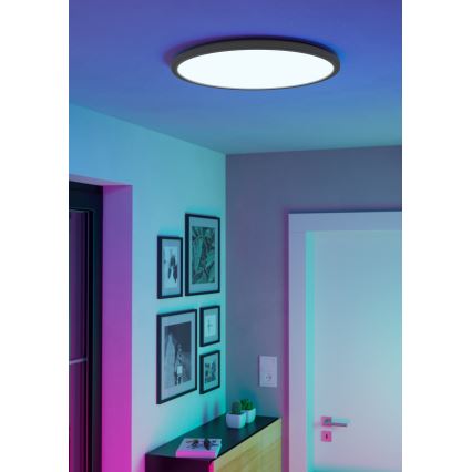 Plafonieră LED RGBW dimabilă de exterior Eglo LED/16,8W/230V 2700-6500K d. 50 cm IP44 alb ZigBee