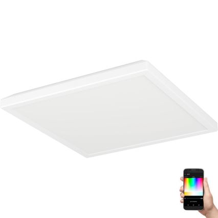 Plafonieră LED RGBW dimabilă de exterior Eglo 901474 LED/13,4W/230V 2700-6500K 29x29 cm IP44 alb ZigBee