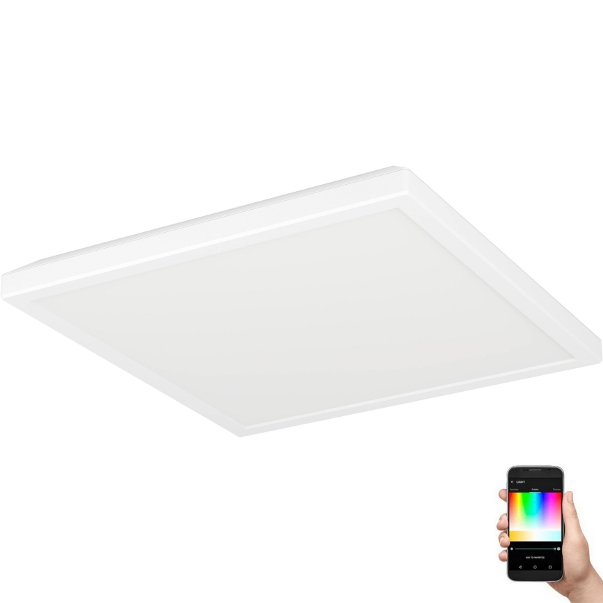 Plafonieră LED RGBW dimabilă de exterior Eglo 901474 LED/13,4W/230V 2700-6500K 29x29 cm IP44 alb ZigBee