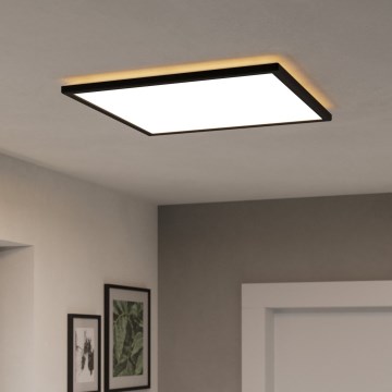Plafonieră LED RGBW dimabilă de exterior Eglo LED/17W/230V 2700-6500K 50x50 cm IP44 negru ZigBee
