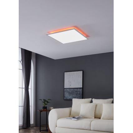 Plafonieră RGBW dimabilă Eglo LED/32,5W/230V 2700-6500K 60x60 cm + telecomandă