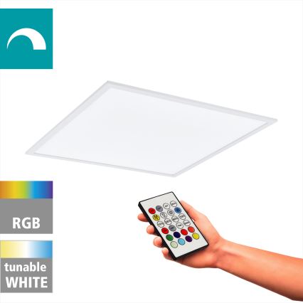 Plafonieră RGBW dimabilă Eglo LED/32,5W/230V 2700-6500K 60x60 cm + telecomandă