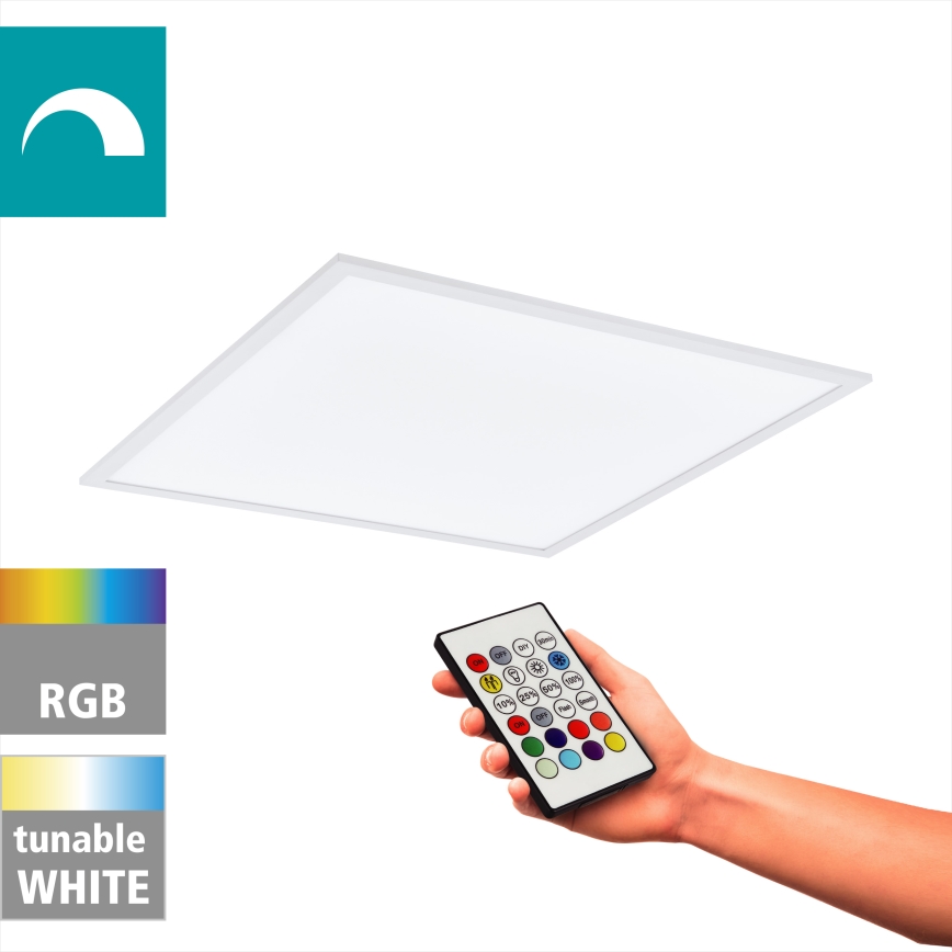 Plafonieră RGBW dimabilă Eglo LED/32,5W/230V 2700-6500K 60x60 cm + telecomandă