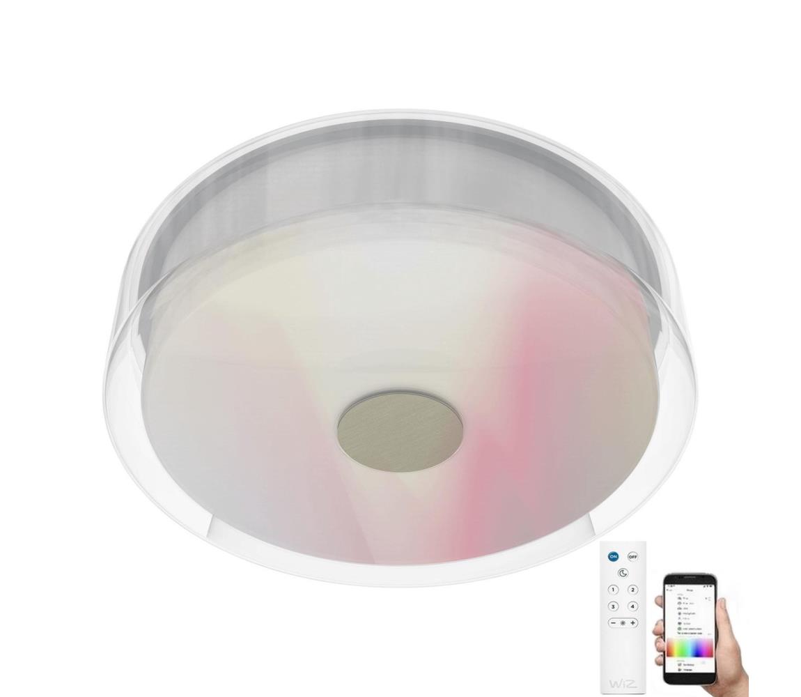 Plafonieră LED RGBW dimabilă LUNAR LED/23W/230V Wi-Fi WiZ + telecomandă