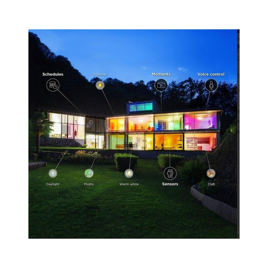 Plafonieră LED RGBW dimabilă LUNAR LED/23W/230V IP23 Wi-Fi WiZ