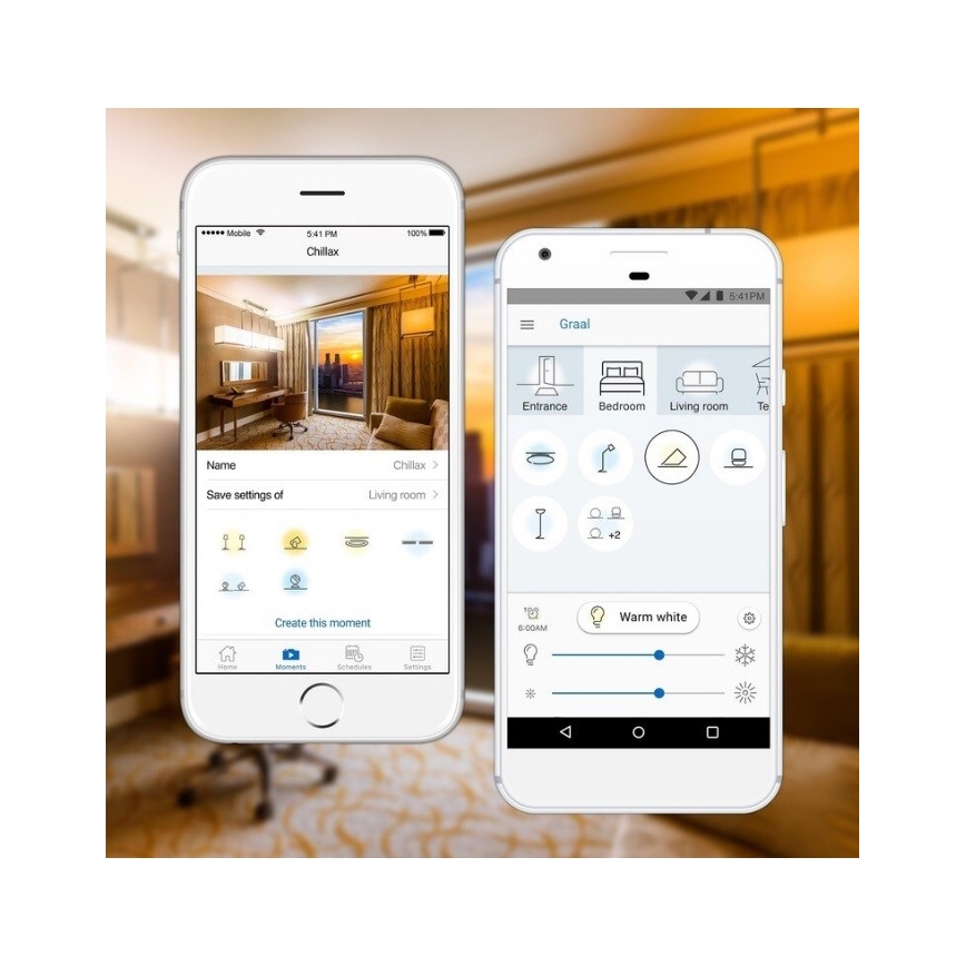 Plafonieră LED RGBW dimabilă LUNAR LED/23W/230V IP23 Wi-Fi WiZ