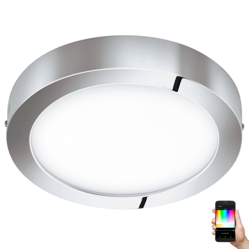 Plafonieră LED RGBW dimabilă pentru baie Eglo 33667 FUEVA-C LED21W/230V d. 30 cm IP44