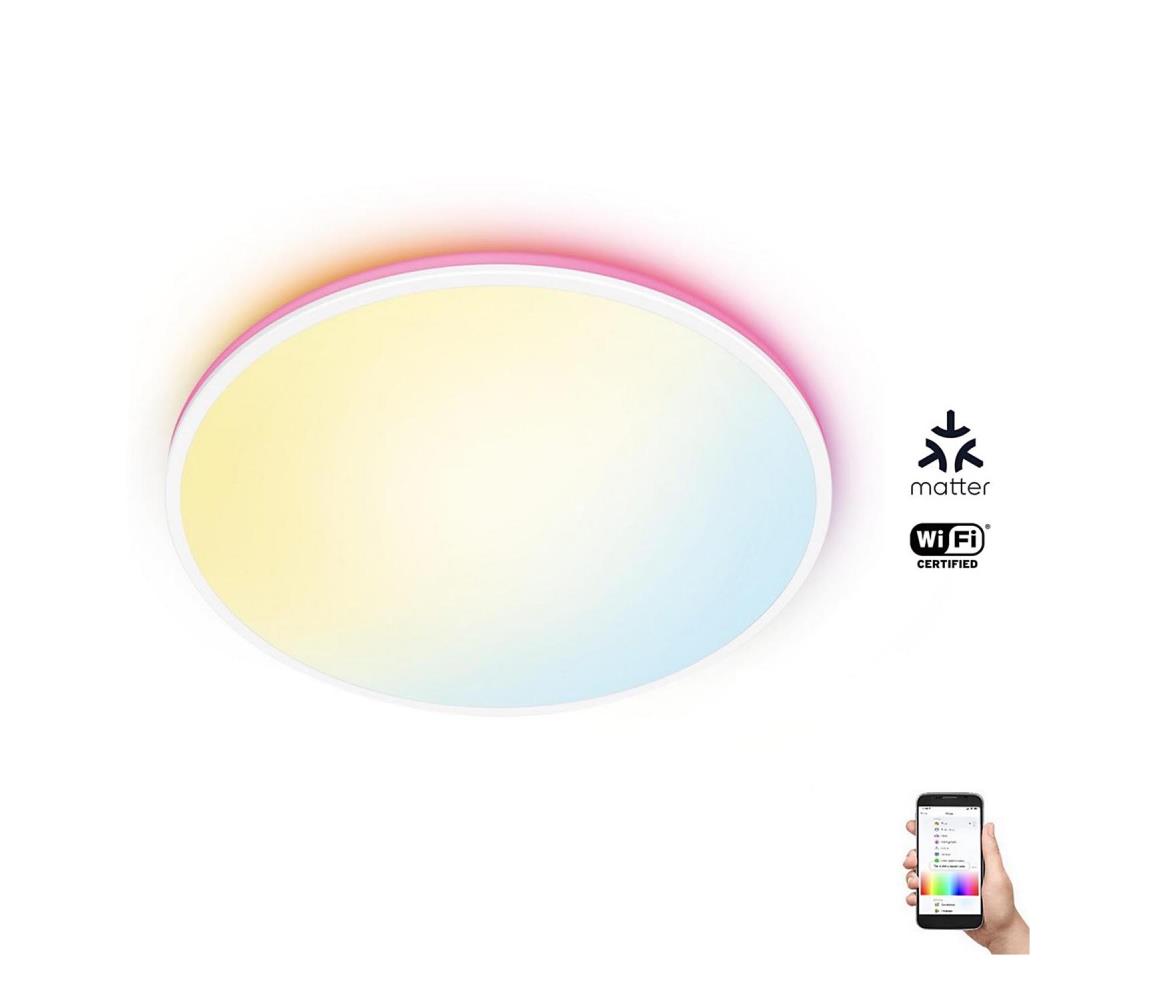 Plafonieră LED RGBW dimabilă RUNE LED/21W/230V Wi-Fi albă WiZ