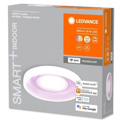 Plafonieră LED RGBW dimabilă SMART+ CLARIA LED/32W/230V 2700-6500K Wi-Fi Ledvance