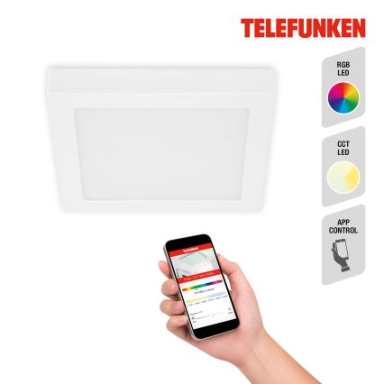 Plafonieră LED RGBW dimabilă Telefunken 309606TF LED/18W/230V 2700-6500K Wi-Fi Tuya