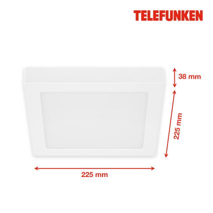 Plafonieră LED RGBW dimabilă Telefunken 309606TF LED/18W/230V 2700-6500K Wi-Fi Tuya
