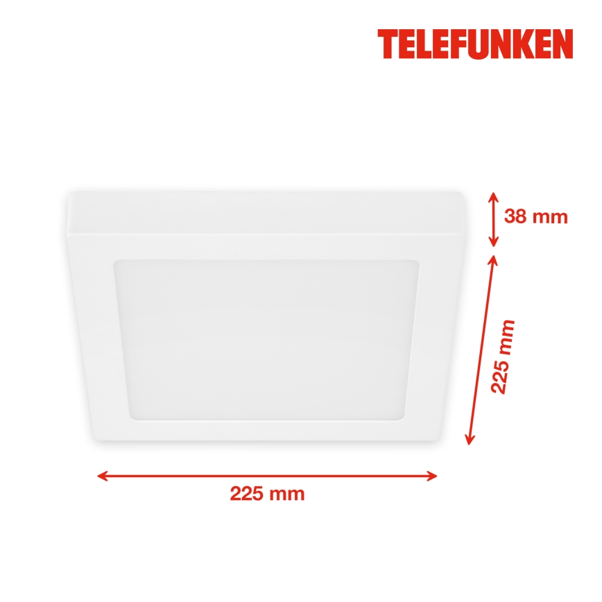 Plafonieră LED RGBW dimabilă Telefunken 309606TF LED/18W/230V 2700-6500K Wi-Fi Tuya