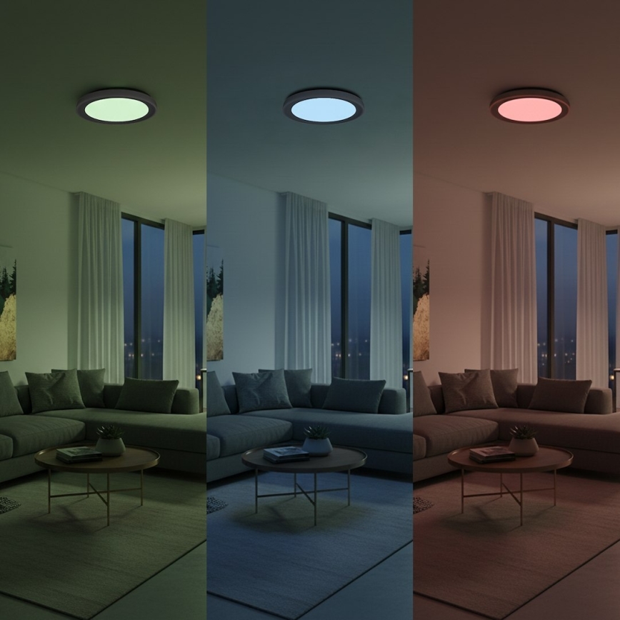 Plafonieră LED RGBW reglabilă MELO LED/36W/230V 3000-6000K Ø 39 cm albă + telecomandă